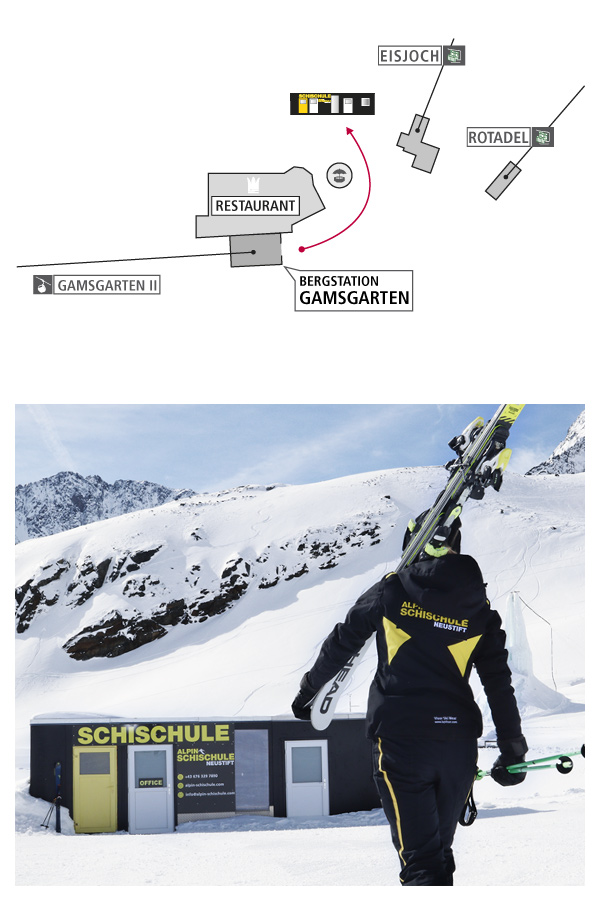 Alpin Schischule Neustift | Büro & Treffpunkt am stubaier gletscher