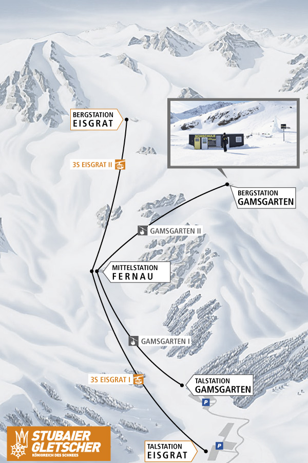 Alpin Schischule Neustift | Büro & Treffpunkt am stubaier gletscher